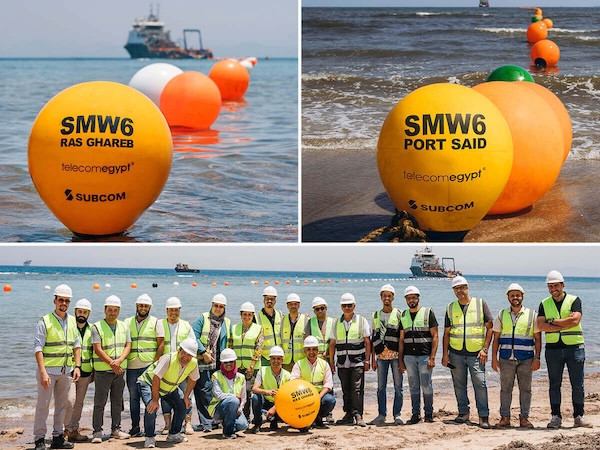 Telecom Egypt completes its two landing points for SEA-ME-WE-6